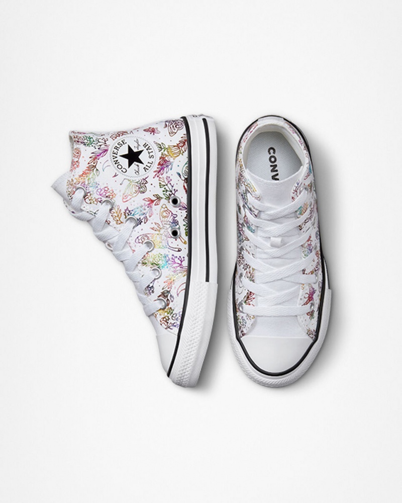 Converse Chuck Taylor All Star Butterfly Shine Blanche Rose Violette Bleu | ZS6742539