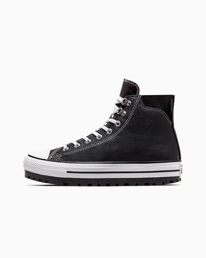 Converse Chuck Taylor All Star City Trek Imperméables Boot Noir Blanche Argent | ED6859742