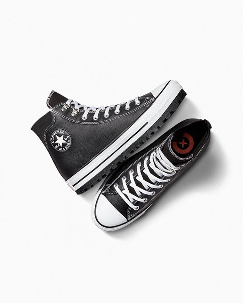 Converse Chuck Taylor All Star City Trek Imperméables Boot Noir Blanche Argent | ED6859742