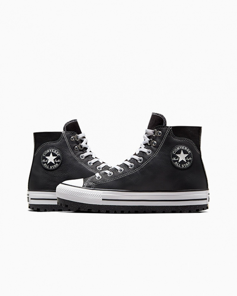 Converse Chuck Taylor All Star City Trek Imperméables Boot Noir Blanche Argent | ED6859742