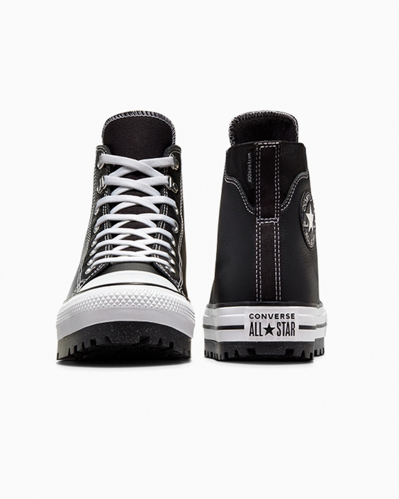 Converse Chuck Taylor All Star City Trek Imperméables Boot Noir Blanche Argent | ED6859742