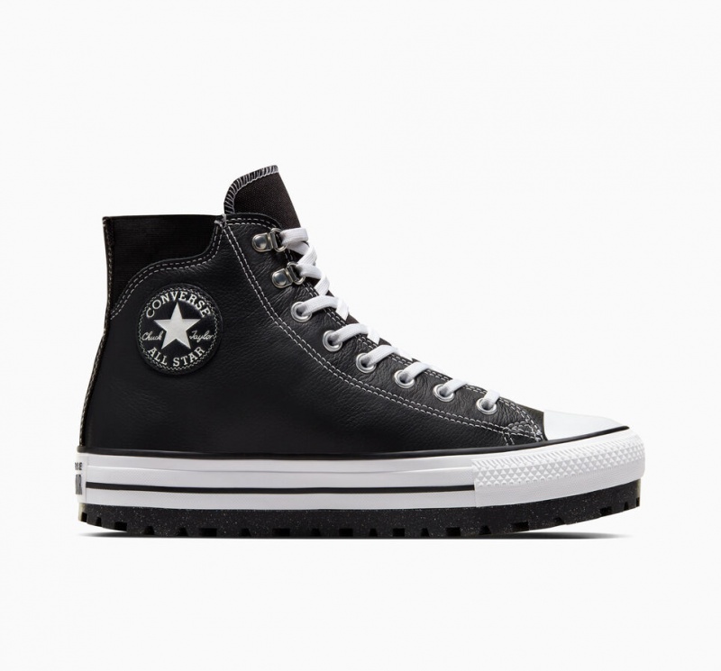 Converse Chuck Taylor All Star City Trek Imperméables Boot Noir Blanche Argent | ED6859742