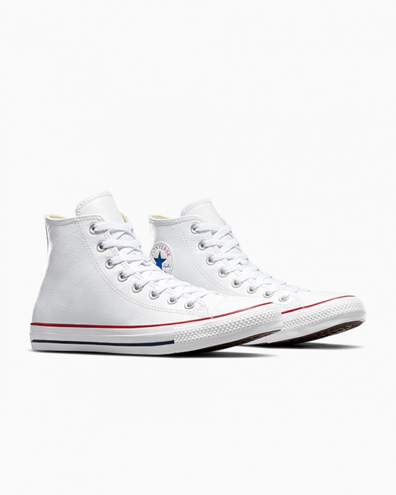 Converse Chuck Taylor All Star Cuir Blanche | QP9407258