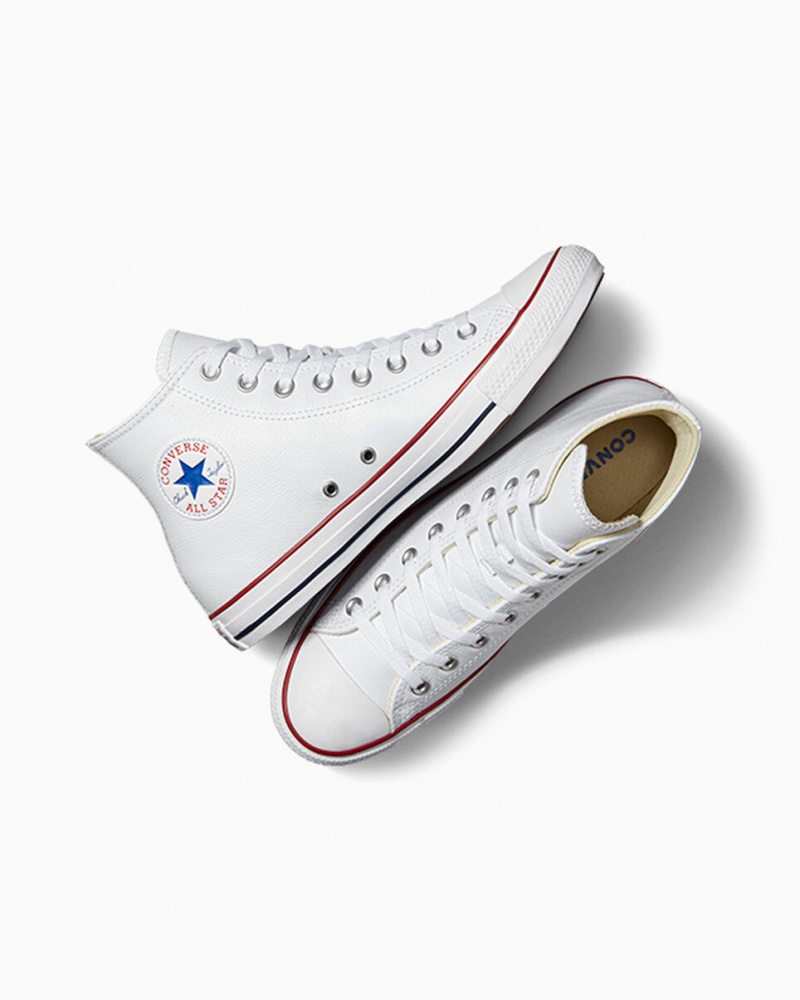 Converse Chuck Taylor All Star Cuir Blanche | QP9407258