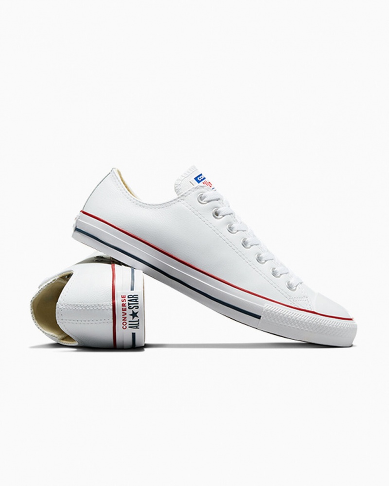 Converse Chuck Taylor All Star Cuir Blanche | FL5493286