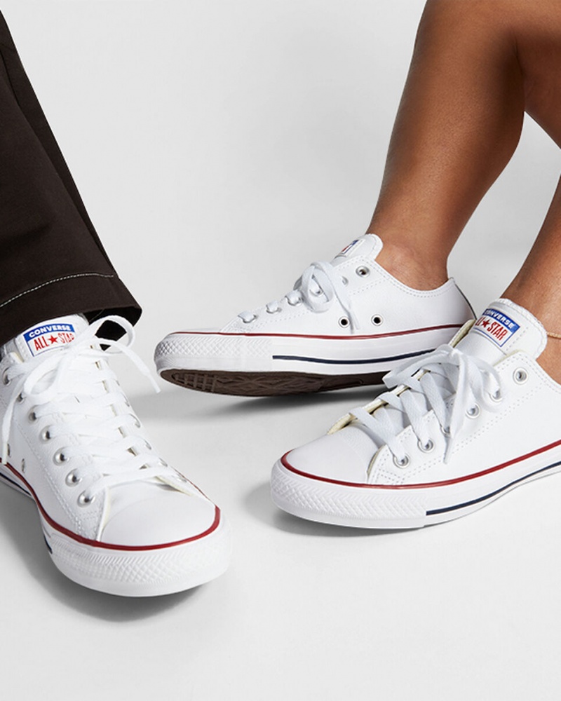 Converse Chuck Taylor All Star Cuir Blanche | FL5493286