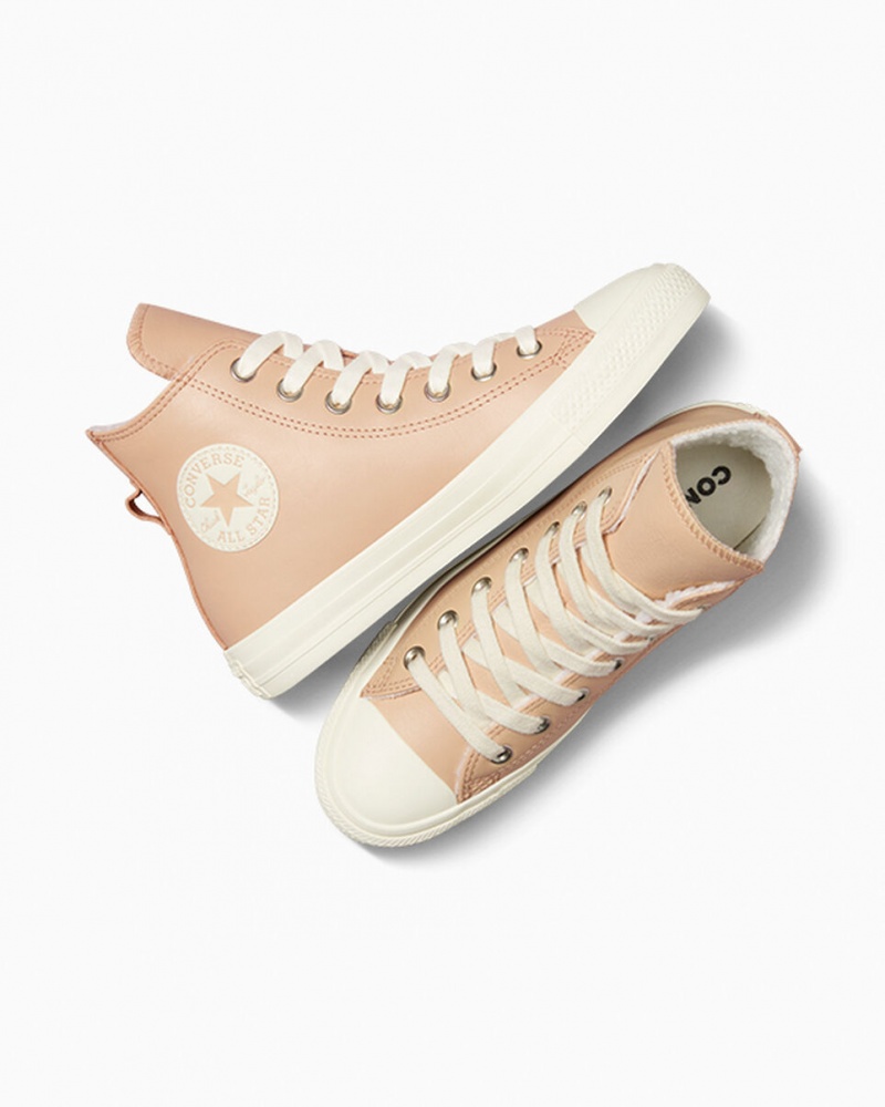 Converse Chuck Taylor All Star Cuir Faux Fur Lining Epic Dune / Egret / Egret | PJ8147560