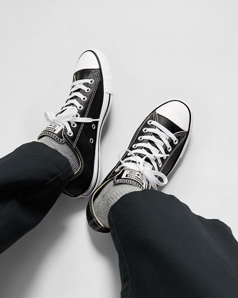 Converse Chuck Taylor All Star Cuir Noir | FU7163928