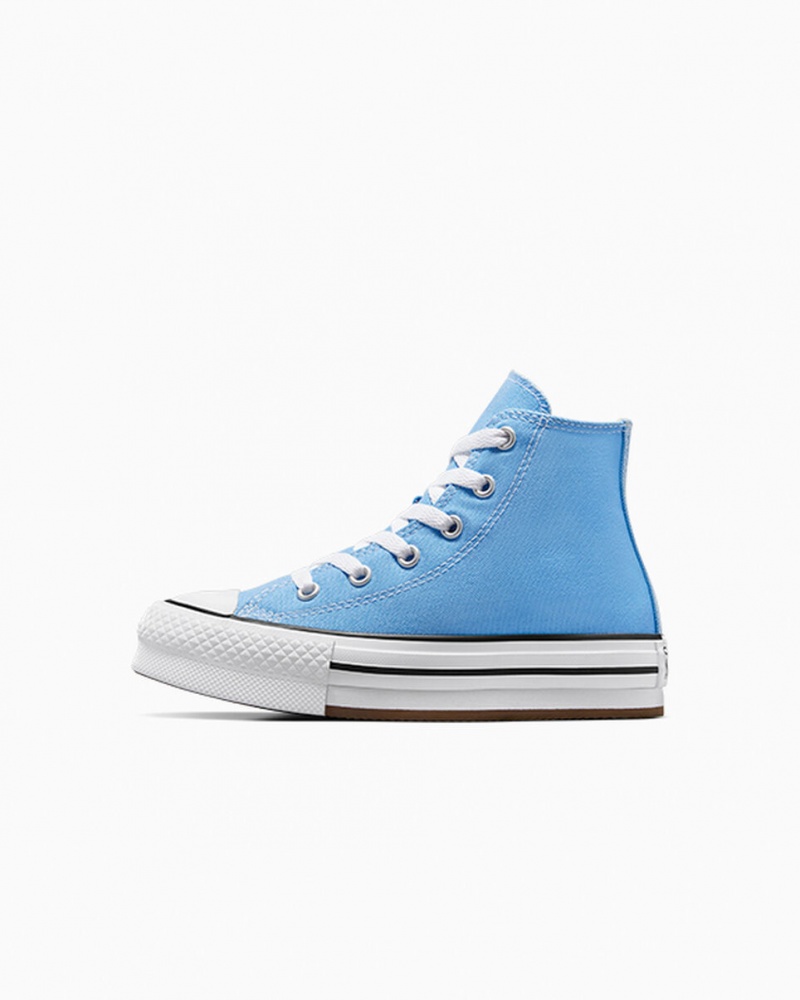 Converse Chuck Taylor All Star EVA Lift Plateforme Seasonal Color Bleu Blanche Noir | MB3249107