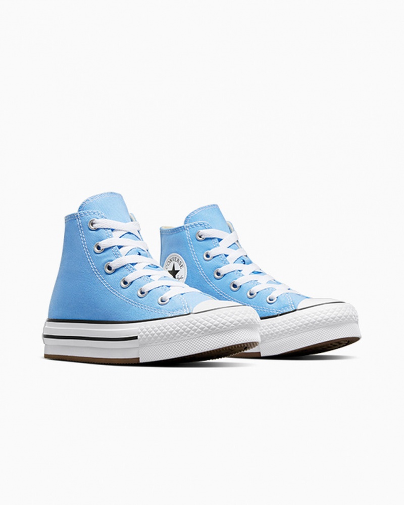 Converse Chuck Taylor All Star EVA Lift Plateforme Seasonal Color Bleu Blanche Noir | MB3249107