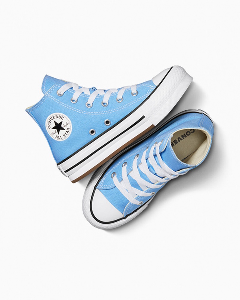 Converse Chuck Taylor All Star EVA Lift Plateforme Seasonal Color Bleu Blanche Noir | MB3249107