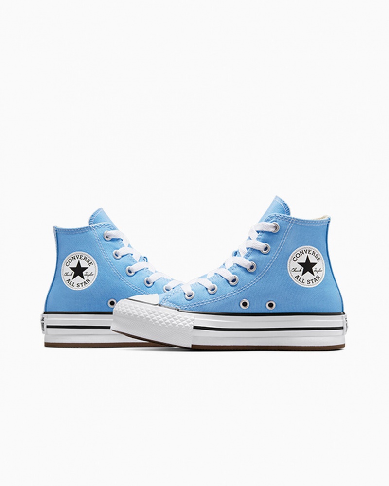 Converse Chuck Taylor All Star EVA Lift Plateforme Seasonal Color Bleu Blanche Noir | MB3249107