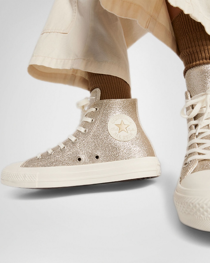 Converse Chuck Taylor All Star Glitter Doré Clair | CW8720693