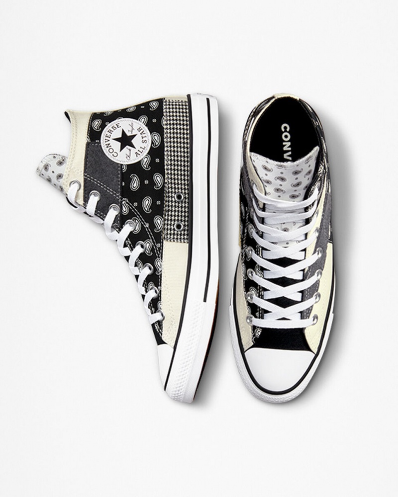 Converse Chuck Taylor All Star Hacked Patterns Noir Blanche | ZQ6745109