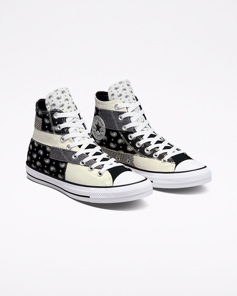 Converse Chuck Taylor All Star Hacked Patterns Noir Blanche | ZQ6745109