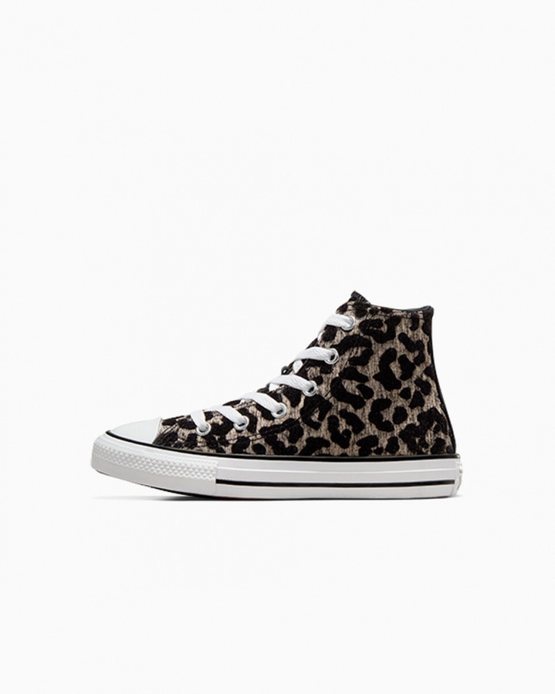 Converse Chuck Taylor All Star Leopard Noir Noir Blanche | QX0754863