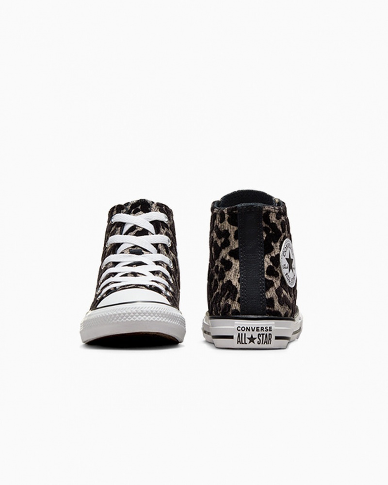 Converse Chuck Taylor All Star Leopard Noir Noir Blanche | QX0754863