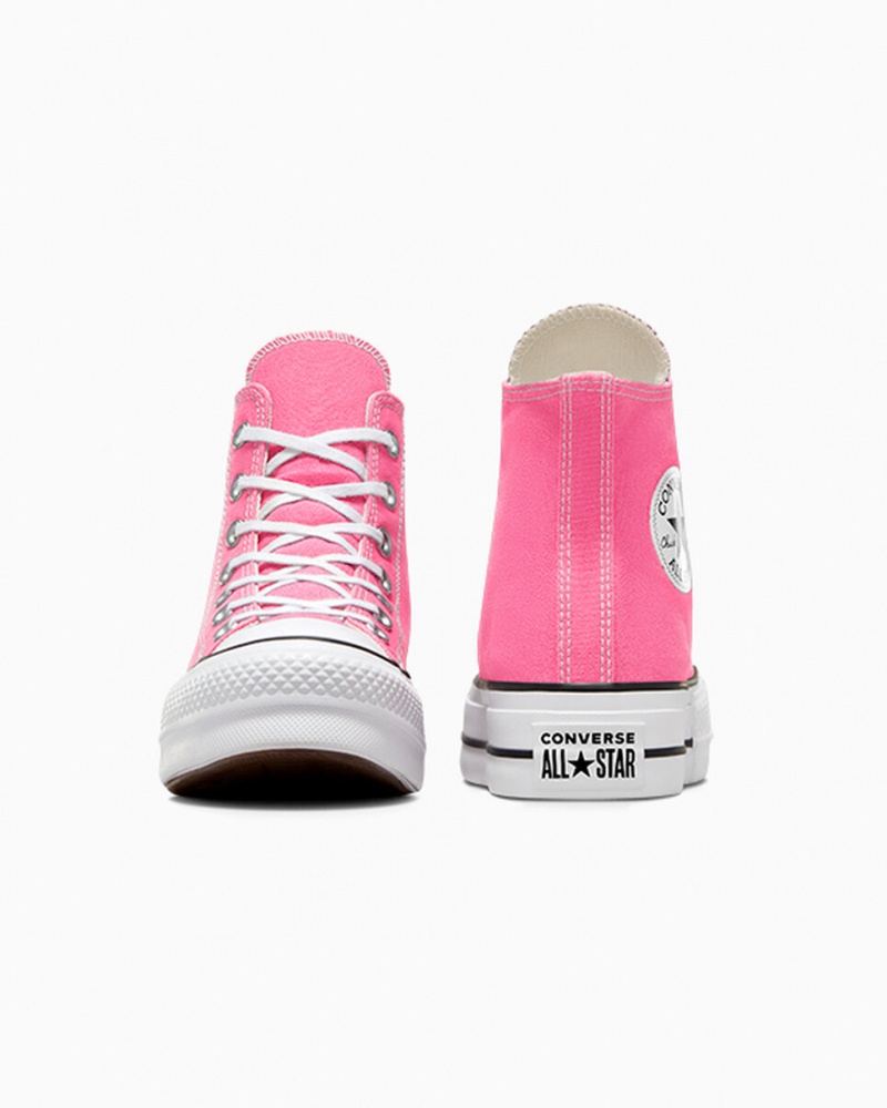 Converse Chuck Taylor All Star Lift Plateforme Rose Blanche Noir | ND0765893