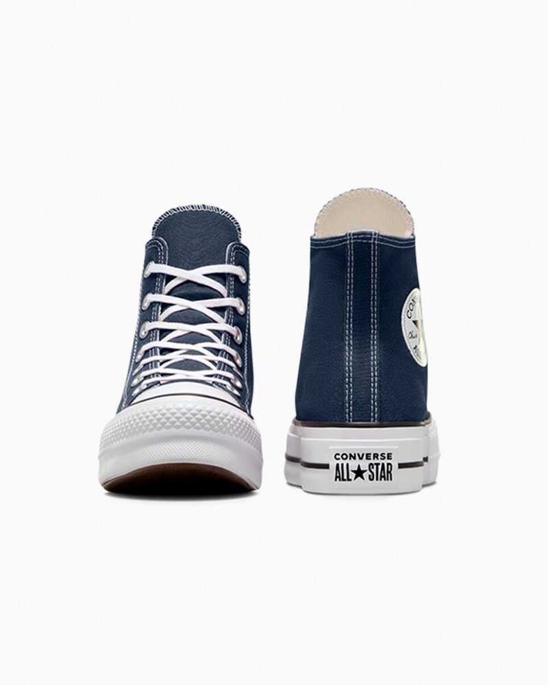 Converse Chuck Taylor All Star Lift Plateforme Bleu Marine Blanche Noir | YJ5896173