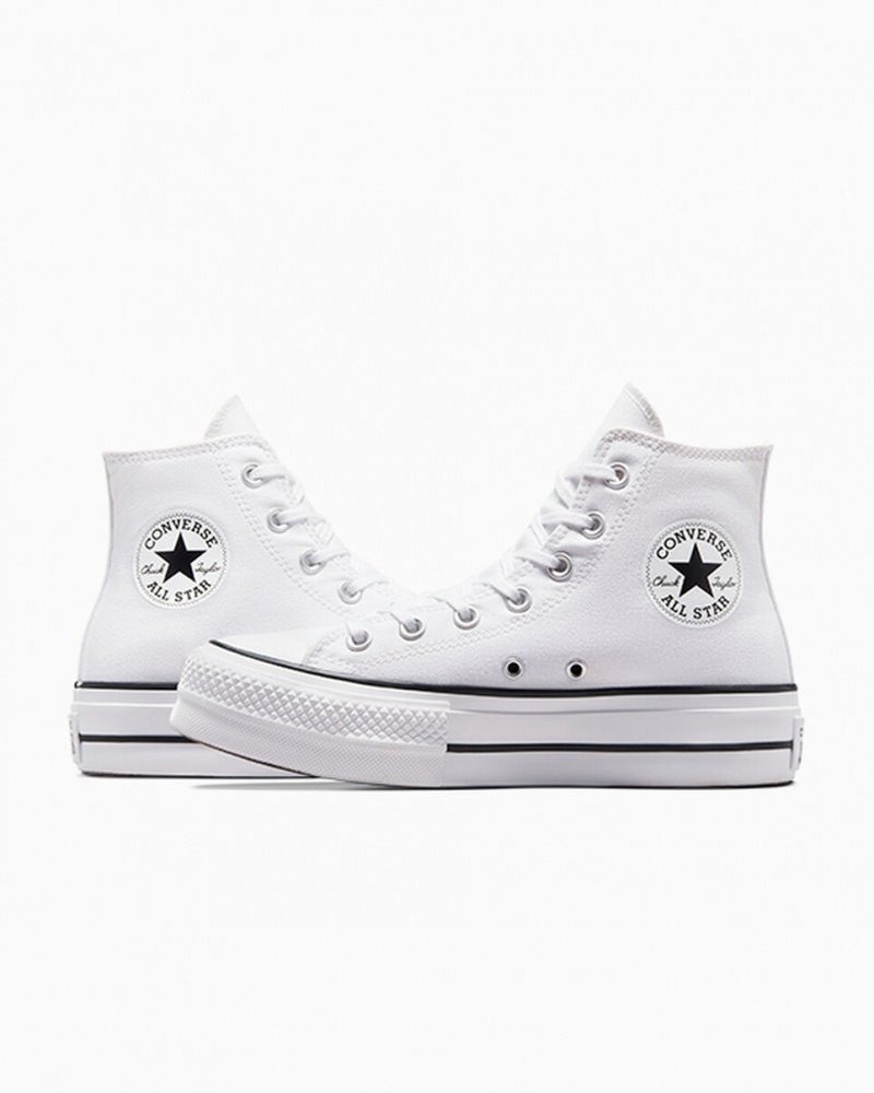 Converse Chuck Taylor All Star Lift Plateforme Blanche Noir Blanche | WF6702514