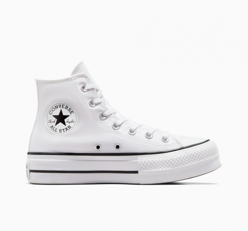 Converse Chuck Taylor All Star Lift Plateforme Blanche Noir Blanche | WF6702514