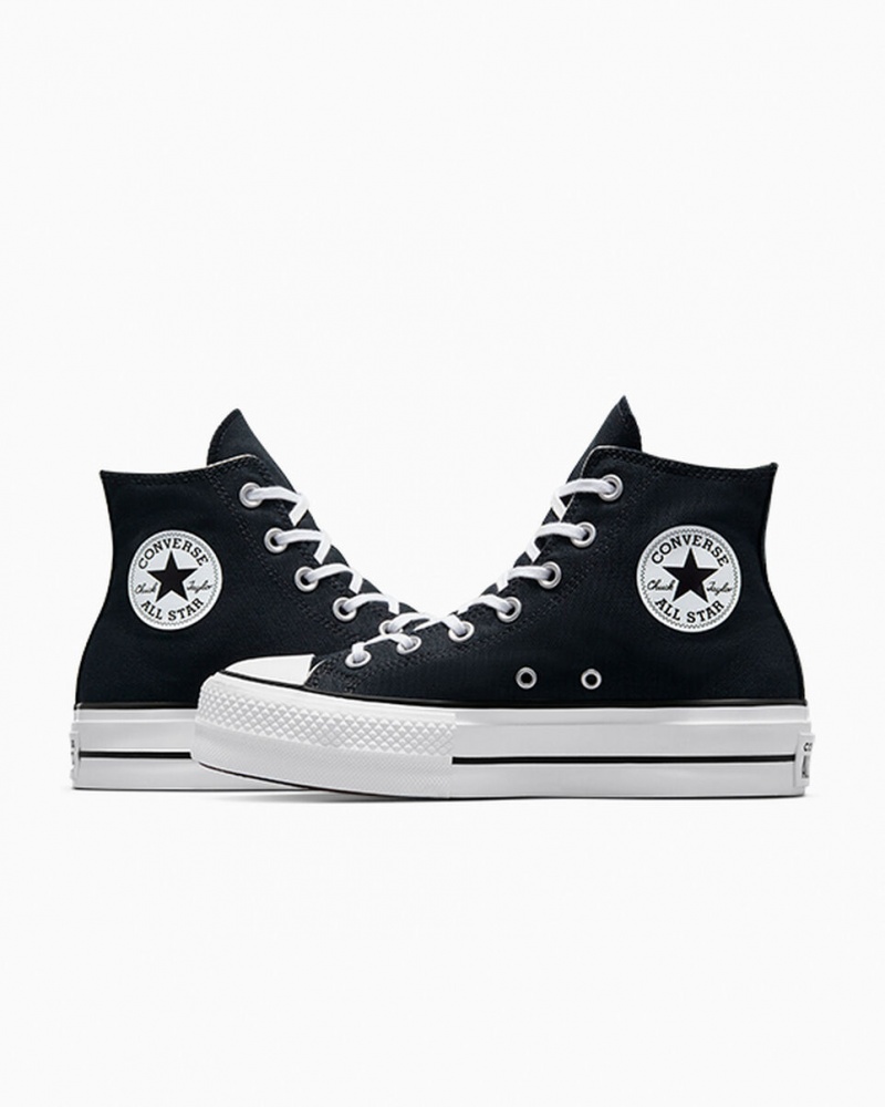 Converse Chuck Taylor All Star Lift Plateforme Noir Blanche Blanche | QU5941632