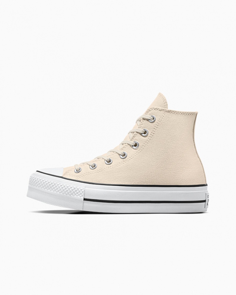 Converse Chuck Taylor All Star Lift Plateforme Blanche Noir | XV7601392