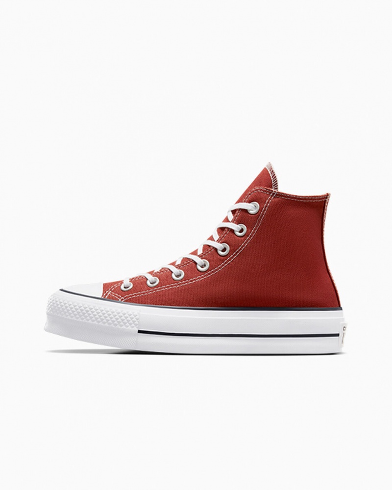 Converse Chuck Taylor All Star Lift Plateforme Rouge Blanche Noir | YN6518490