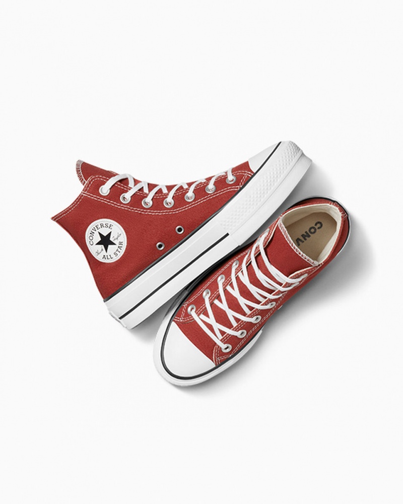 Converse Chuck Taylor All Star Lift Plateforme Rouge Blanche Noir | YN6518490