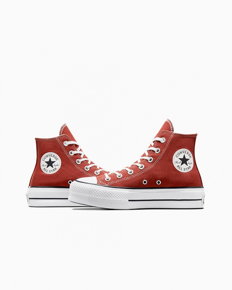 Converse Chuck Taylor All Star Lift Plateforme Rouge Blanche Noir | YN6518490