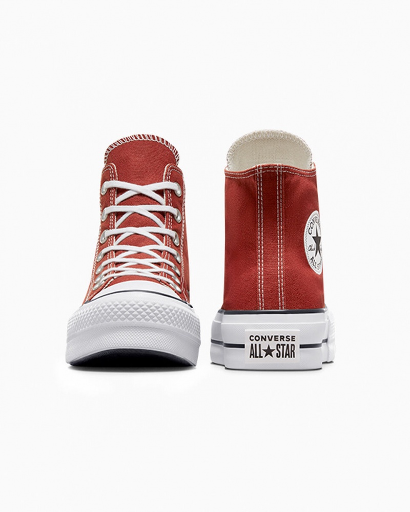 Converse Chuck Taylor All Star Lift Plateforme Rouge Blanche Noir | YN6518490