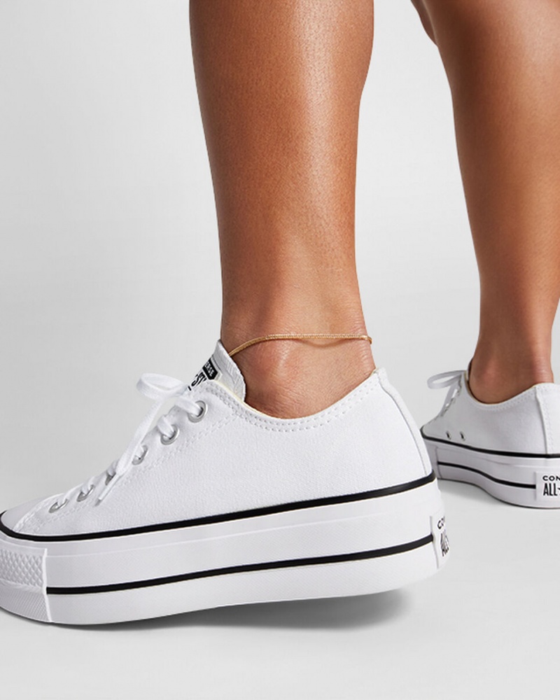 Converse Chuck Taylor All Star Lift Plateforme Blanche Noir Blanche | QE8127564