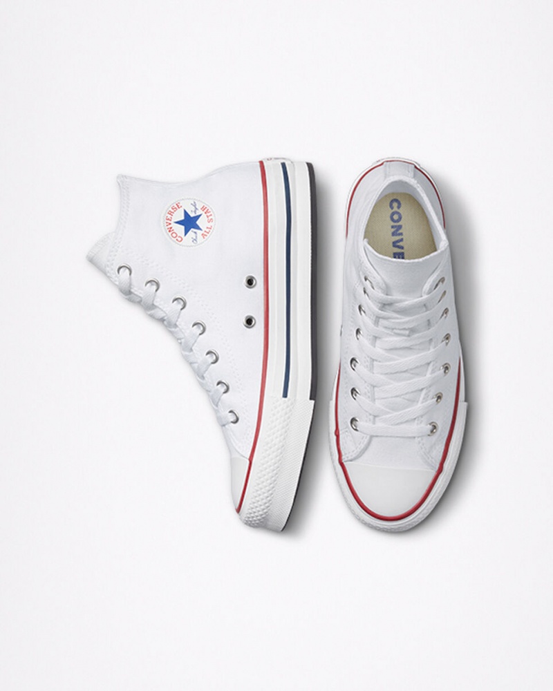 Converse Chuck Taylor All Star Lift Plateforme Blanche Bleu Marine | QB0246318