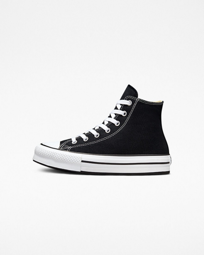 Converse Chuck Taylor All Star Lift Plateforme Noir Blanche Noir | LE7468053