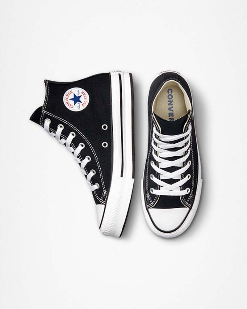 Converse Chuck Taylor All Star Lift Plateforme Noir Blanche Noir | LE7468053