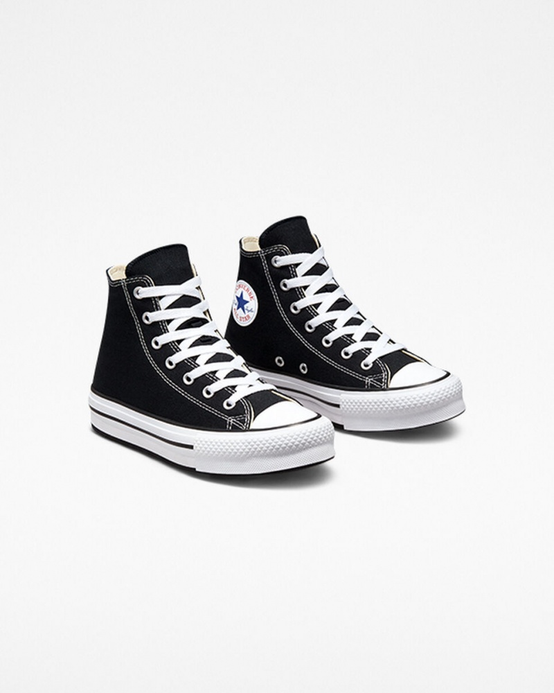 Converse Chuck Taylor All Star Lift Plateforme Noir Blanche Noir | LE7468053