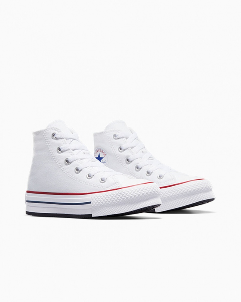 Converse Chuck Taylor All Star Lift Plateforme Blanche Bleu Marine | UE8345960