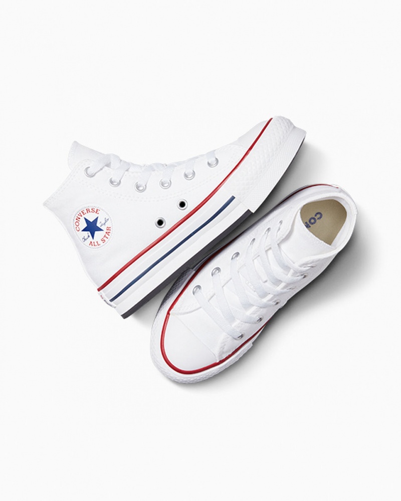 Converse Chuck Taylor All Star Lift Plateforme Blanche Bleu Marine | UE8345960