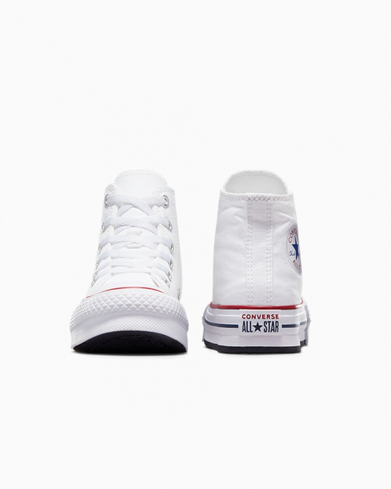 Converse Chuck Taylor All Star Lift Plateforme Blanche Bleu Marine | UE8345960