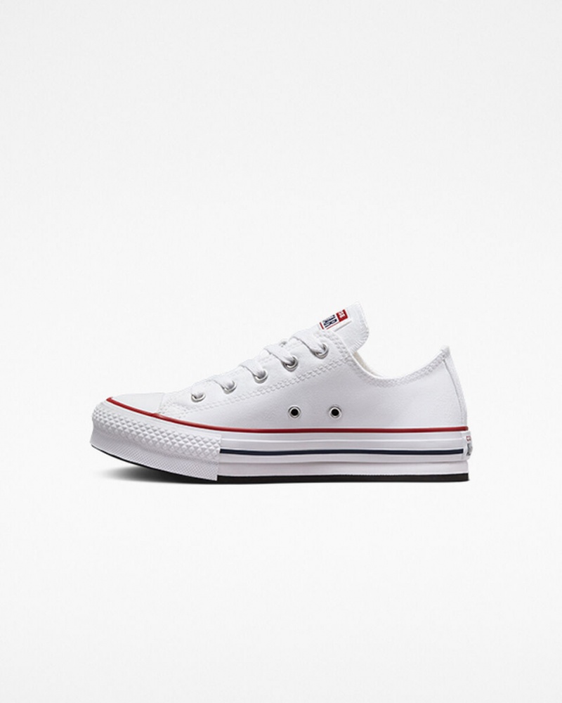 Converse Chuck Taylor All Star Lift Plateforme Blanche Bleu Marine | HJ6903817