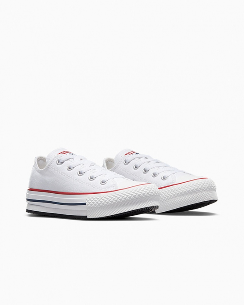 Converse Chuck Taylor All Star Lift Plateforme Blanche Bleu Marine | GQ4321075