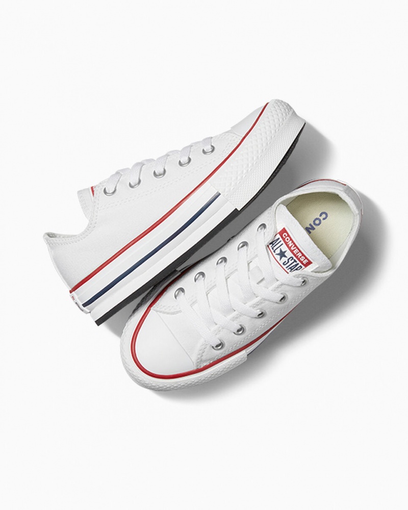 Converse Chuck Taylor All Star Lift Plateforme Blanche Bleu Marine | GQ4321075