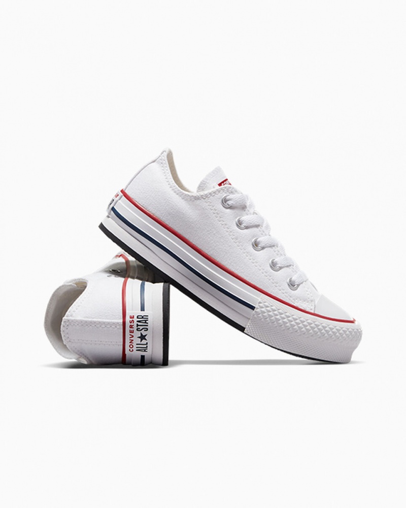 Converse Chuck Taylor All Star Lift Plateforme Blanche Bleu Marine | GQ4321075