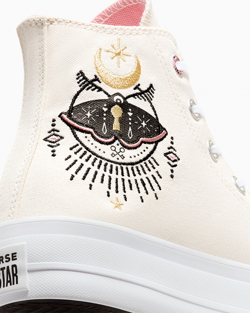 Converse Chuck Taylor All Star Lift Plateforme Alchemy Embroidery Noir Rose | OC7196025