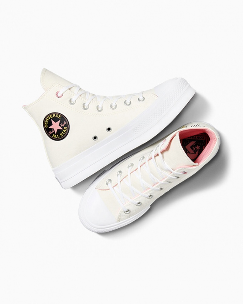 Converse Chuck Taylor All Star Lift Plateforme Alchemy Embroidery Noir Rose | OC7196025