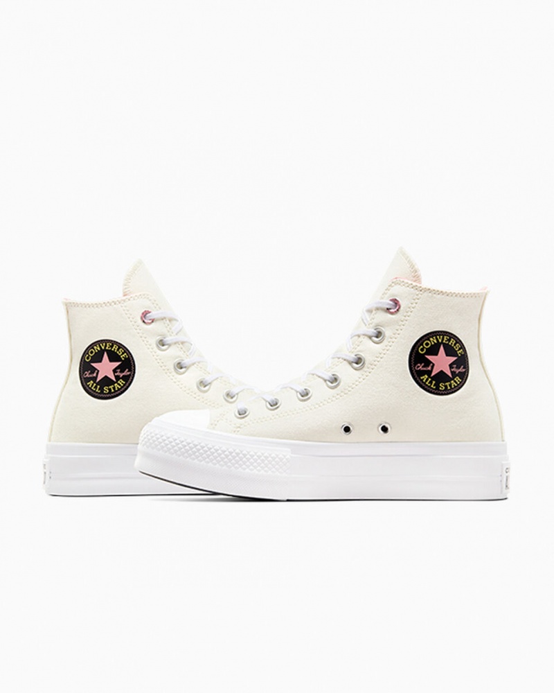 Converse Chuck Taylor All Star Lift Plateforme Alchemy Embroidery Noir Rose | OC7196025