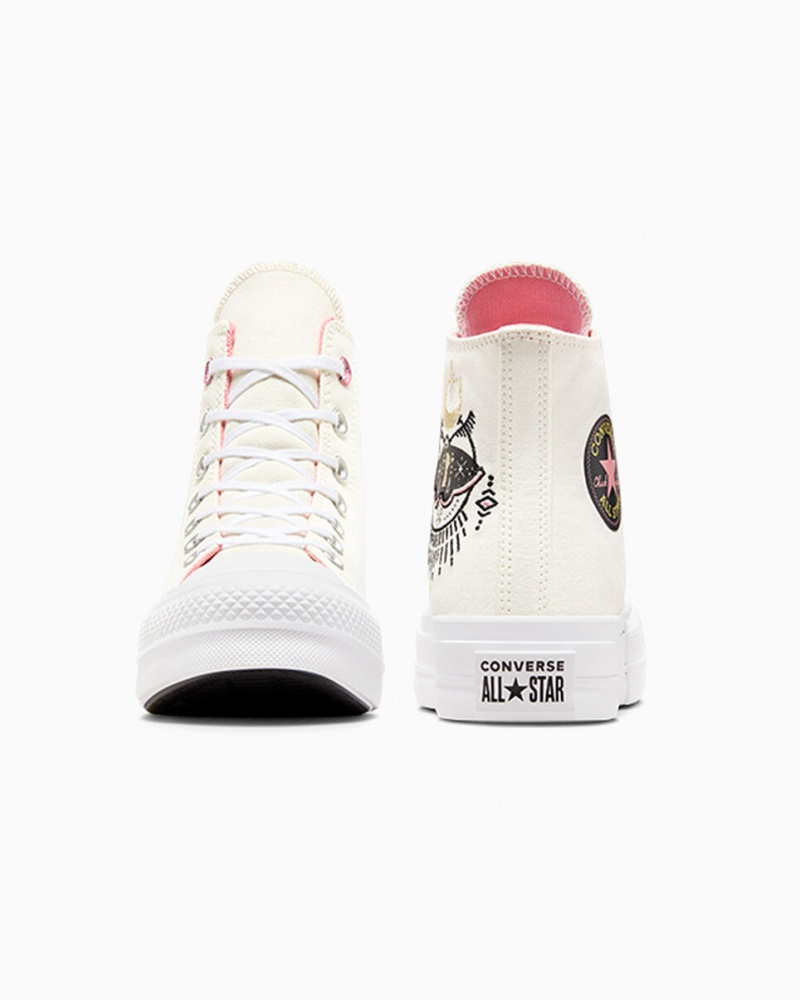 Converse Chuck Taylor All Star Lift Plateforme Alchemy Embroidery Noir Rose | OC7196025