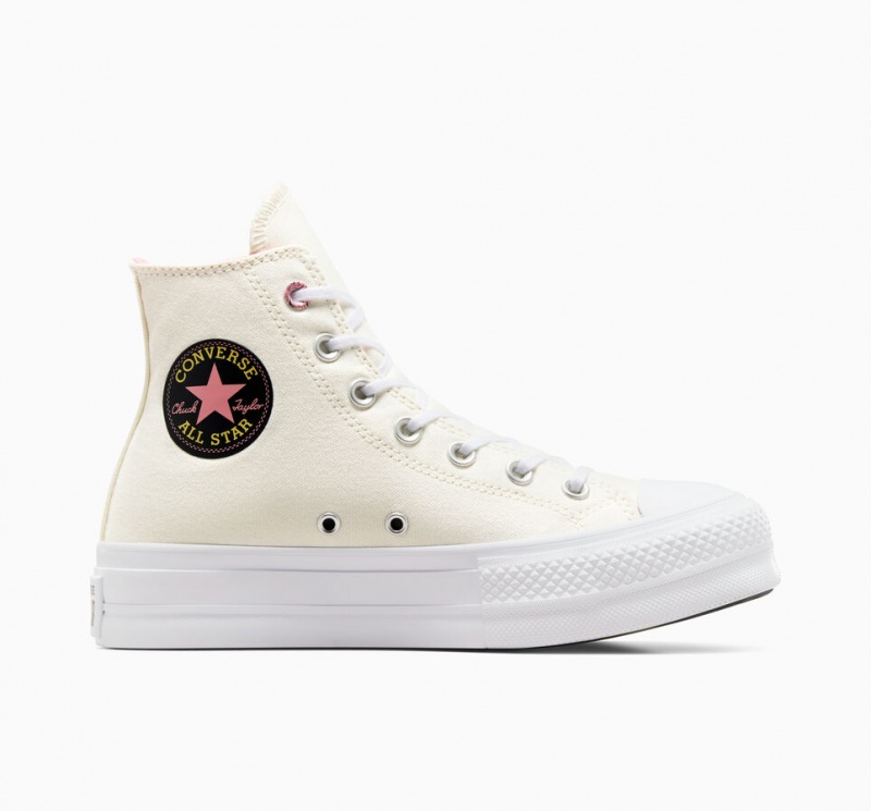 Converse Chuck Taylor All Star Lift Plateforme Alchemy Embroidery Noir Rose | OC7196025