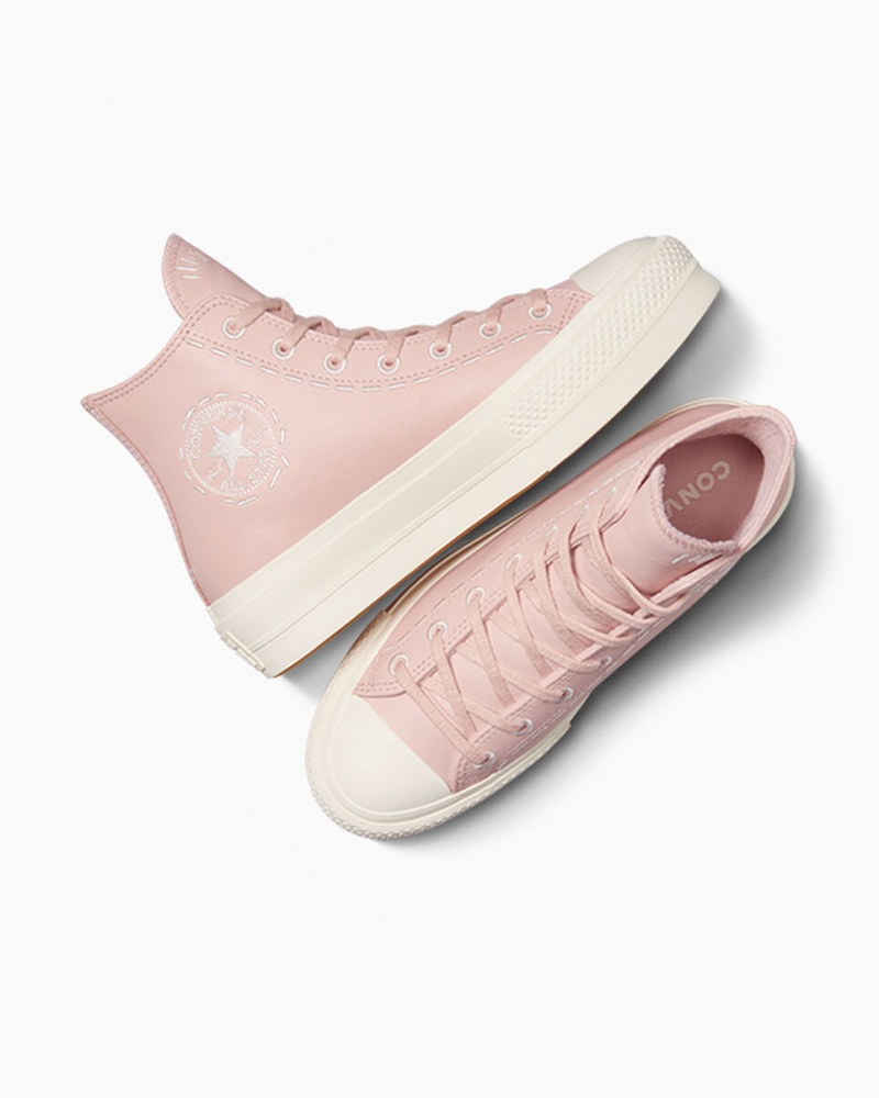 Converse Chuck Taylor All Star Lift Plateforme Bold Stitch Rose Rose | HS8056714