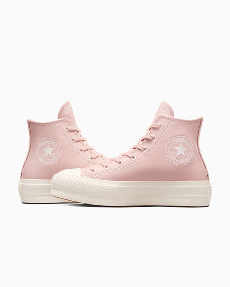 Converse Chuck Taylor All Star Lift Plateforme Bold Stitch Rose Rose | HS8056714